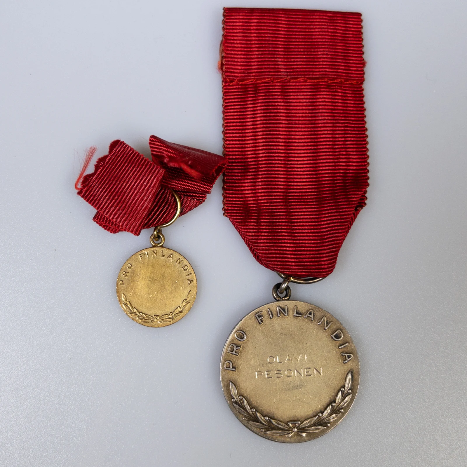 Pro Finlandia -mitali. Olavi Pesonen 1961 - Image 2